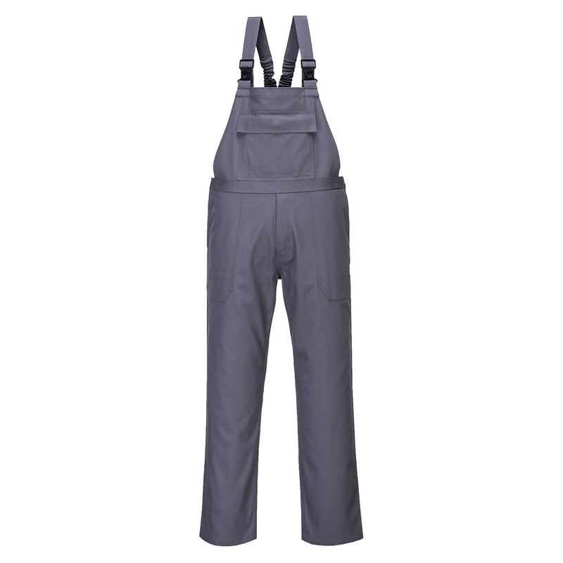 Portwest Bizflame Work Bib and Brace (FR57) in classic navy, providing reliable flame resistance.
