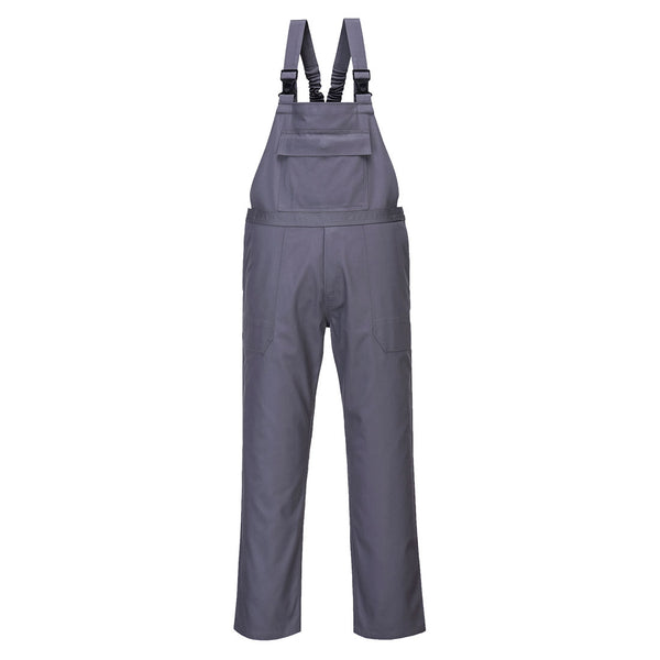 Portwest Bizflame Work Bib and Brace (FR57) in classic navy, providing reliable flame resistance.