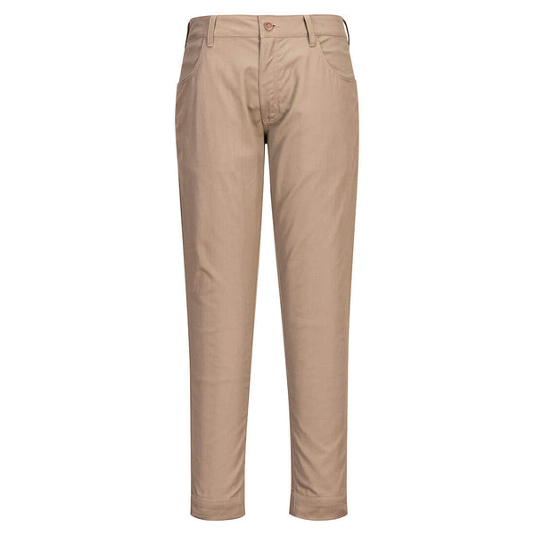 Portwest FR404 FR Stretch Trousers in khaki, front view