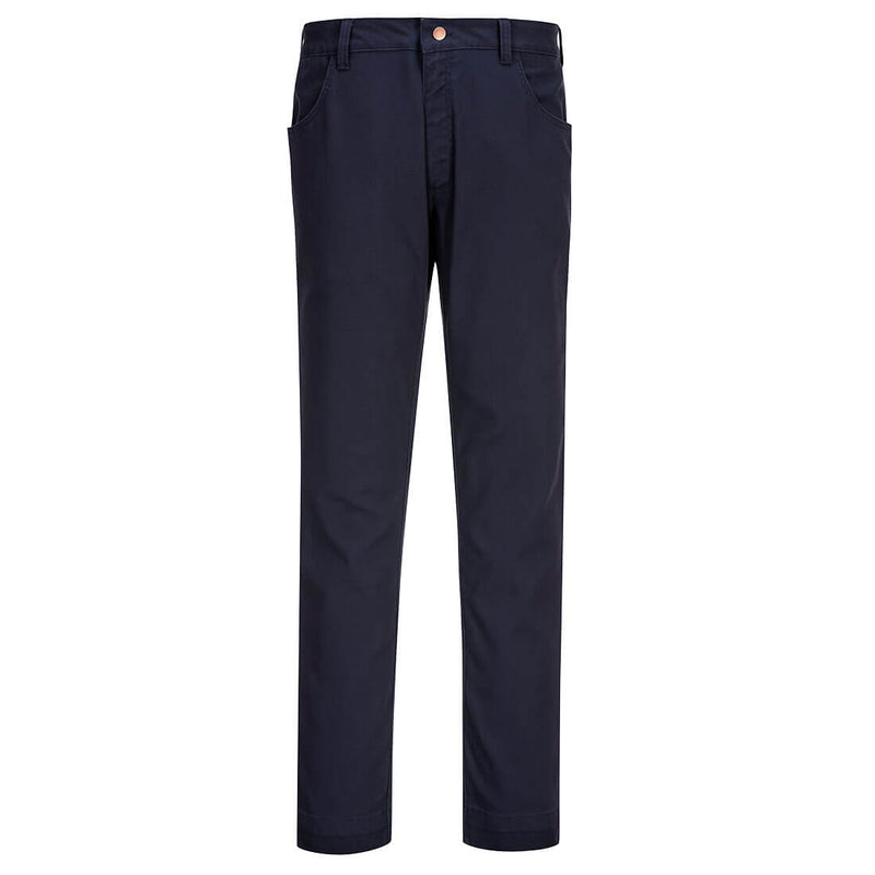 Portwest FR404 FR Stretch Trousers in navy, front view