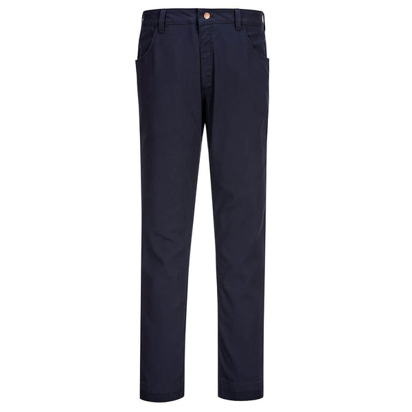 Portwest FR404 FR Stretch Trousers in navy, front view