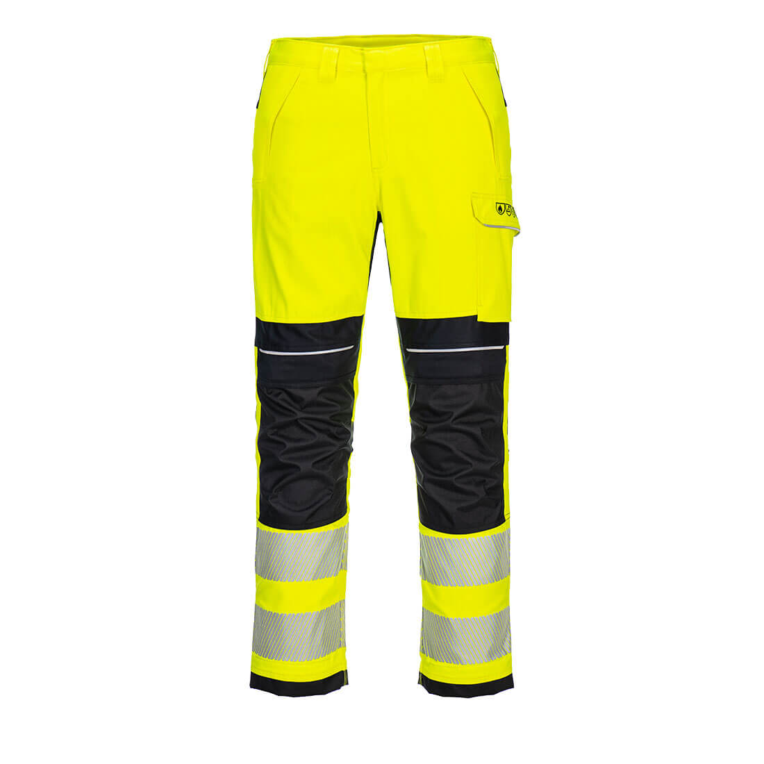 Portwest PW3 FR Hi-Vis Work Trousers in yellow