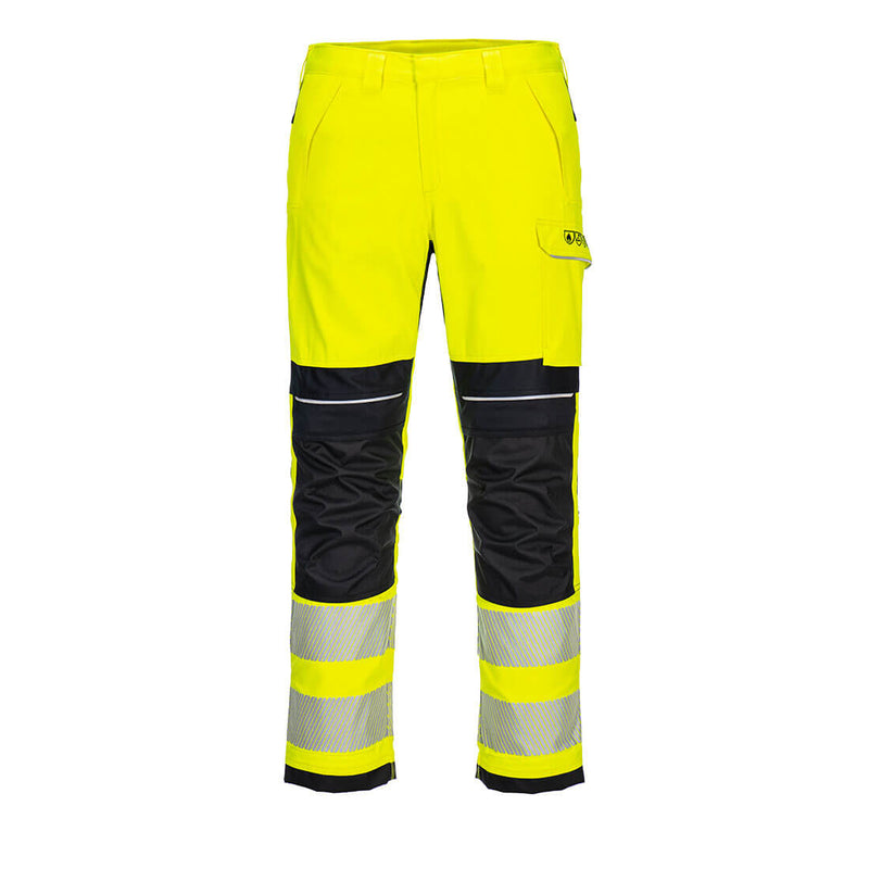 Portwest PW3 FR Hi-Vis Work Trousers in yellow