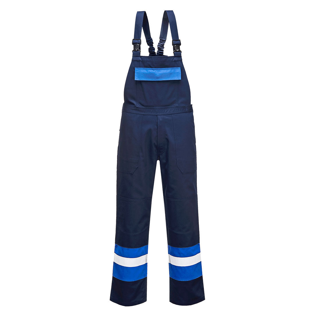 Portwest WX3 Bib and Brace (T704) in a bold dark red and black for a modern work aesthetic.