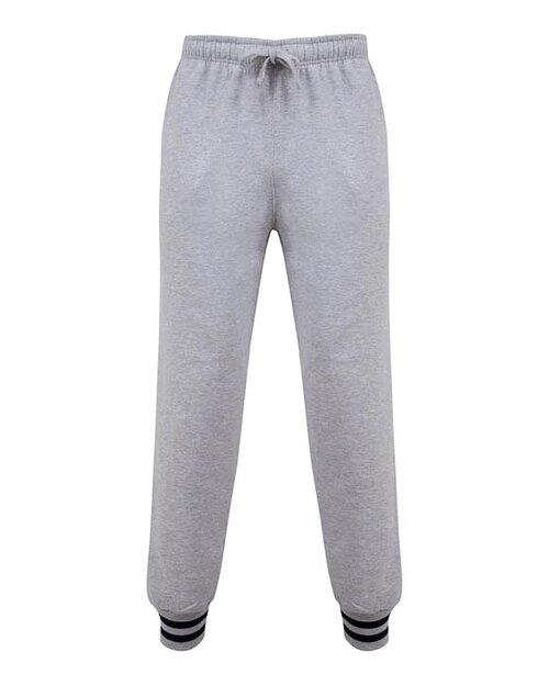 Front Row Joggers With Striped Cuffs