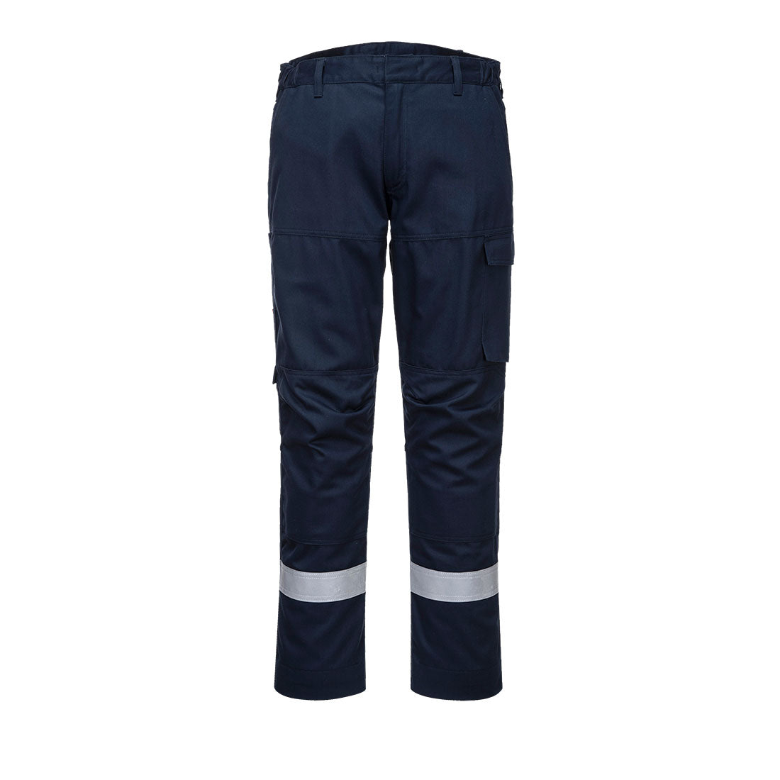 Portwest Bizflame Industry Trousers FR66 in navy, side view
