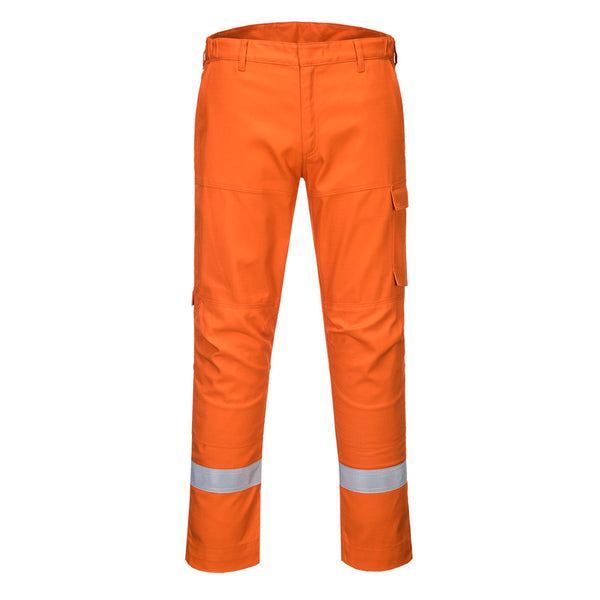 Portwest Bizflame Industry Trousers FR66 in orange, front view