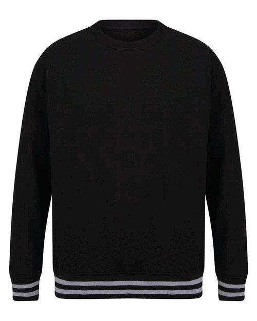 Front Row Sweat With Striped Cuffs