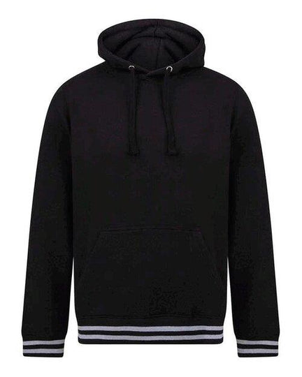 Front Row Hoodie With Striped Cuffs