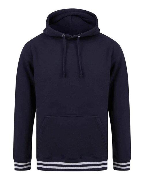 Front Row Hoodie With Striped Cuffs