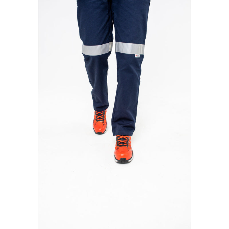 Worker wearing grey Portwest Barcelona trainer during light-duty work task