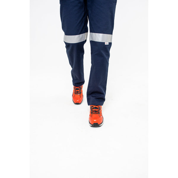 Worker wearing grey Portwest Barcelona trainer during light-duty work task