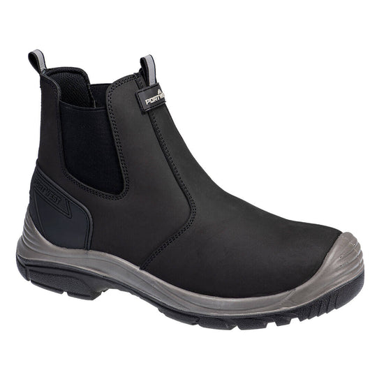 Portwest Rafter Dealer Boot S7 SR SC FO in black colour
