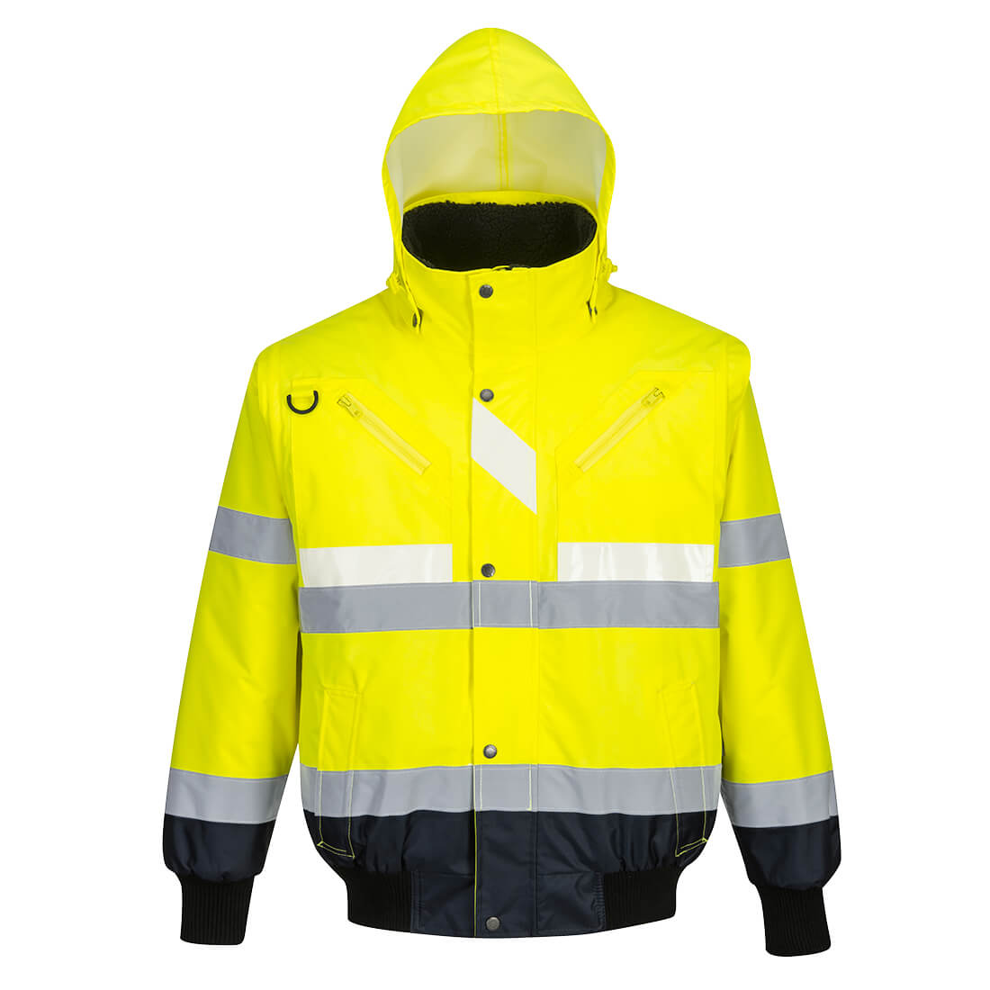 Portwest Glowtex Hi-Vis 3-in-1 Contrast Bomber Jacket - [CLEARANCE]