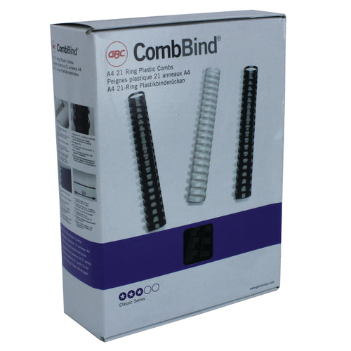 GBC Combbind A4 16mm Binding Combs Black – (Pack of 100)