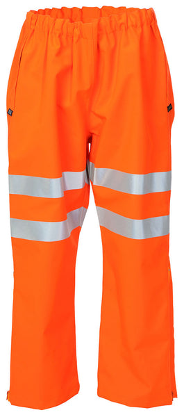 B-Seen Gore-Tex foul weather over-trouser in high-visibility orange.