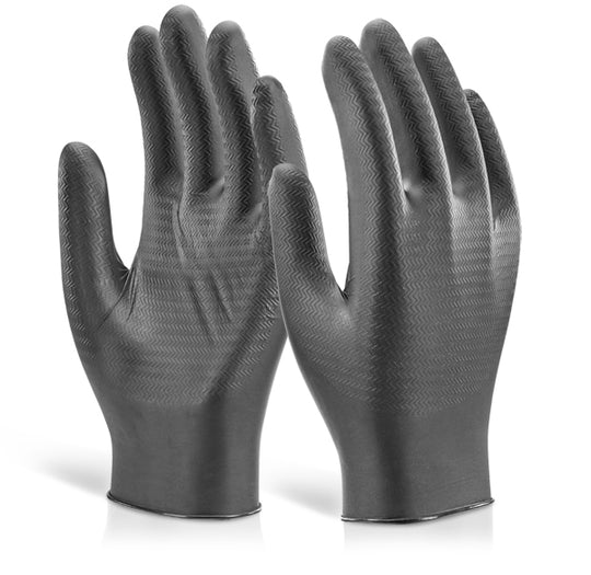 Glovezilla Beeswift Nitrile Disposable Gripper Gloves Powder Free - (Pack of 1000)