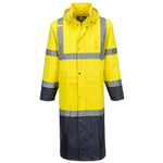 Portwest Hi-Vis Contrast Raincoat 122cm - H446