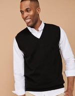 Henbury Lightweight Sleeveless V-Neck Jumper - thumbnail 2