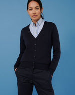 Henbury Ladies Lightweight V-Neck Cardigan - thumbnail 2