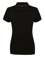 Henbury Ladies Microfine Cotton Pique Polo Shirt - thumbnail 1