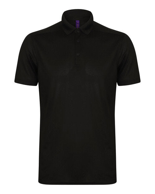 Henbury Mens Slim Fit Stretch Polo Wick Finish