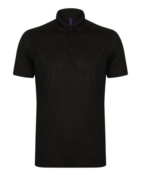 Henbury Mens Slim Fit Stretch Polo Wick Finish