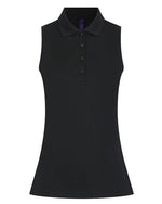 Henbury Ladies Sleeveless Polo Shirt - thumbnail 1