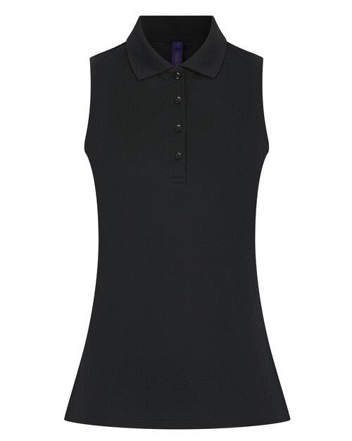 Henbury Ladies Sleeveless Polo Shirt