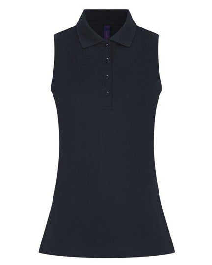 Henbury Ladies Sleeveless Polo Shirt