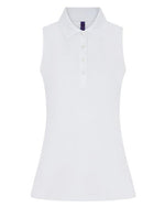Henbury Ladies Sleeveless Polo Shirt - thumbnail 3