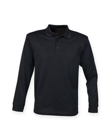 Henbury Coolplus Unisex Long Sleeve  Polo Shirt