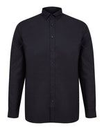 Henbury Mens Modern Long Sleeved Oxford Shirt - Classic Fit - thumbnail 1