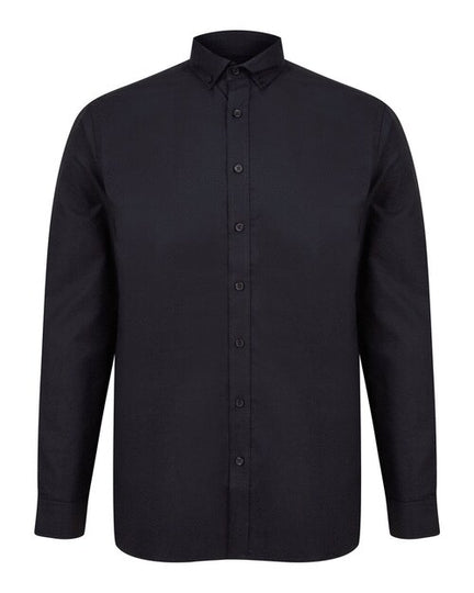 Henbury Mens Modern Long Sleeved Oxford Shirt - Classic Fit
