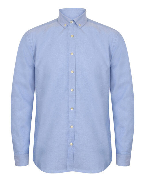 Henbury Mens Modern Long Sleeved Oxford Shirt - Classic Fit