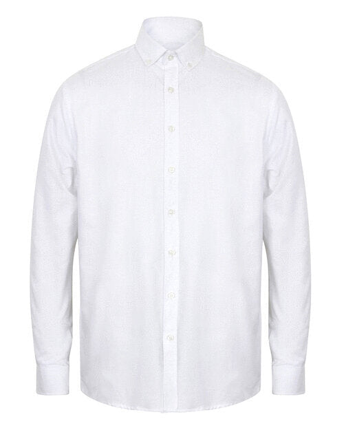 Henbury Mens Modern Long Sleeved Oxford Shirt - Classic Fit