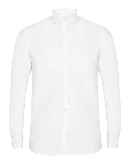 Henbury Mens Long Sleeve Modern Oxford Shirt - Regular Fit