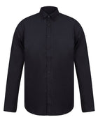 Henbury Mens Long Sleeve Modern Oxford Shirt - Slim Fit
