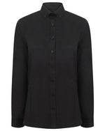 Henbury Ladies Long Sleeve Modern Oxford Shirt - Regular Fit - thumbnail 1