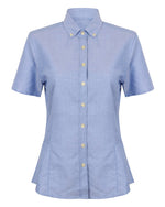 Henbury Ladies Modern Short Sleeve Regular Fit Oxford Shirt - thumbnail 1