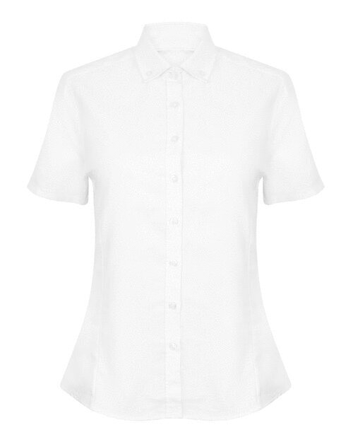 Henbury Ladies Modern Short Sleeve Regular Fit Oxford Shirt