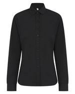 Henbury Long Sleeve Cotton Feel Shirt - thumbnail 1