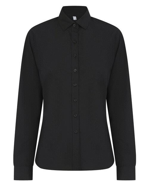 Henbury Long Sleeve Cotton Feel Shirt