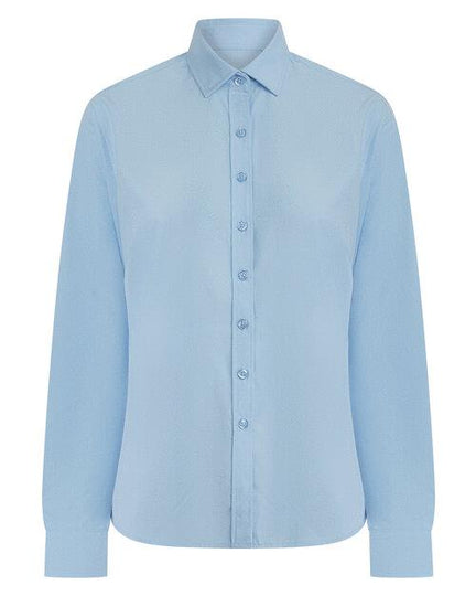 Henbury Long Sleeve Cotton Feel Shirt