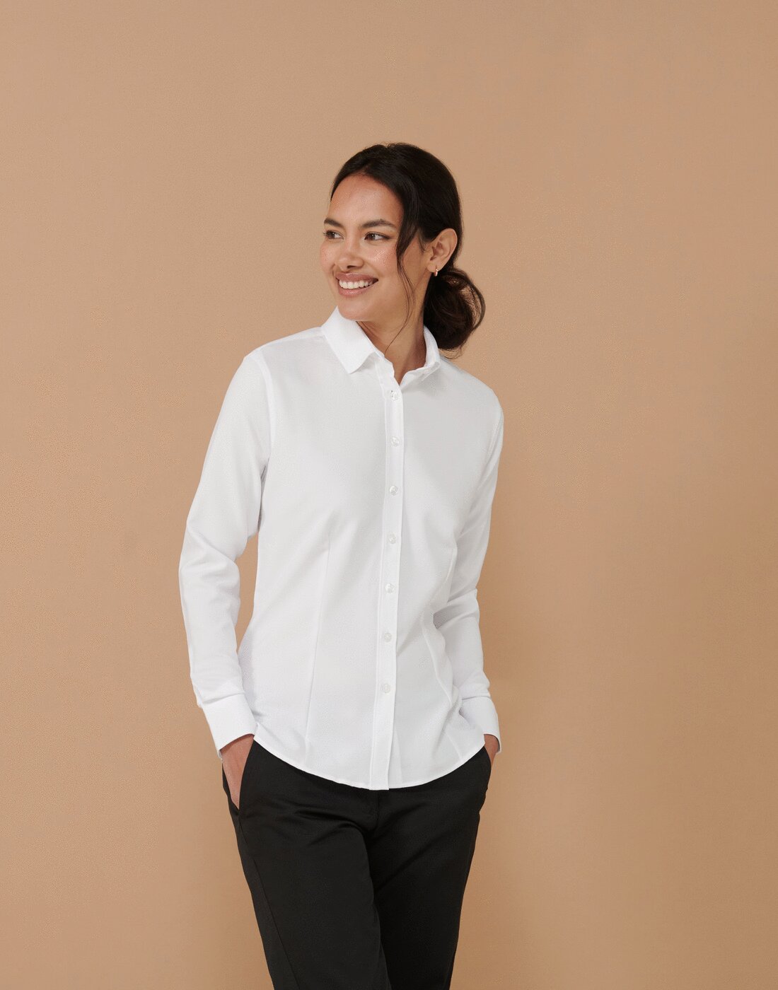 Henbury Ladies Wicking Anti Bacterial Quick Dry Long Sleeve Shirt