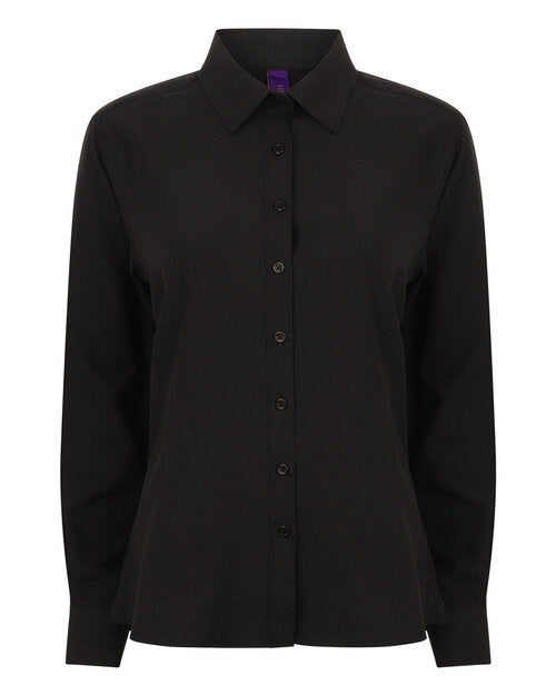 Henbury Ladies Wicking Anti Bacterial Quick Dry Long Sleeve Shirt