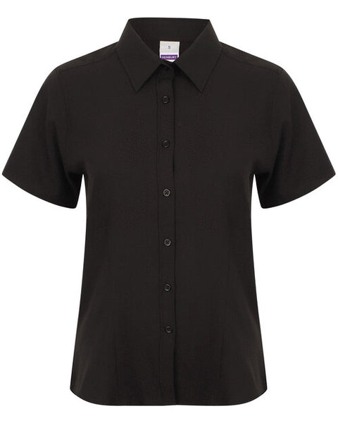 Henbury Ladies Wicking Anti-Bacterial Polyester Quick Dry Short Sleeve Shirt