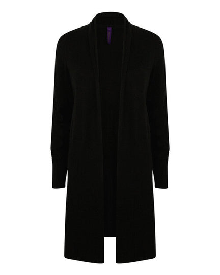 Henbury Ladies Longline Open Cardigan