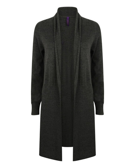 Henbury Ladies Longline Open Cardigan