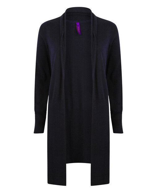 Henbury Ladies Longline Open Cardigan